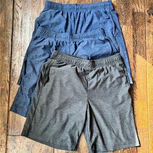 Boys athletic shorts bundle lot old navy size large black blue